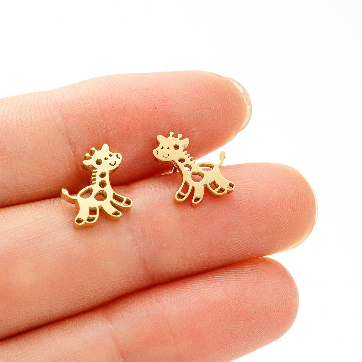 Stainless Steel Cartoon Small Animal Dinosaur Unicorn Earrings