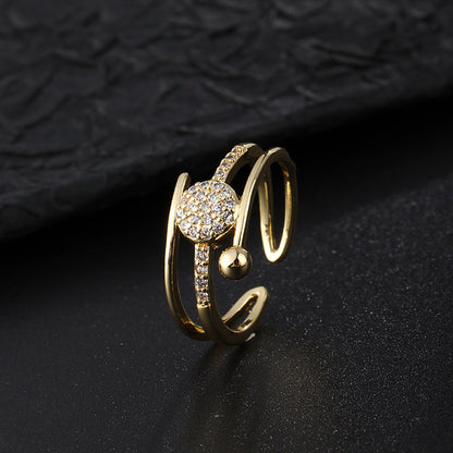 Niche Design Simple Zircon Nail Personalized Rings