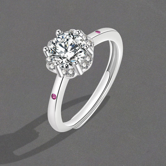 On High Carbon Diamond Eight Hearts Rings