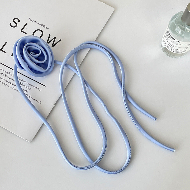 Neck Rose Three-dimensional Flower Clavicle Chain Necklaces