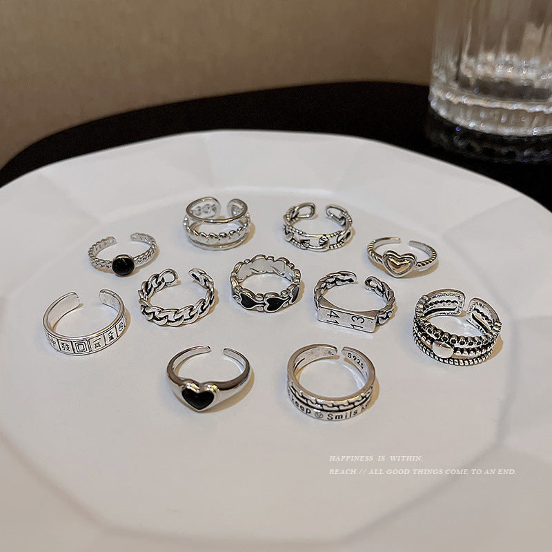 Wind Irregular Female Niche Design Simple Rings