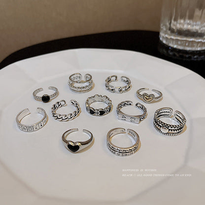 Wind Irregular Female Niche Design Simple Rings