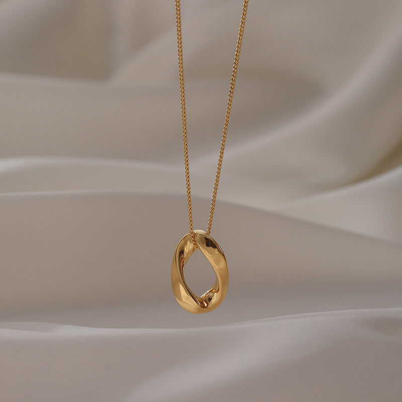 Women's Mori Style Titanium Steel Round Twist Necklaces