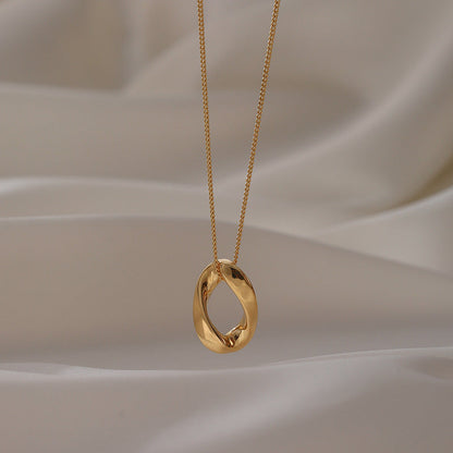 Women's Mori Style Titanium Steel Round Twist Necklaces