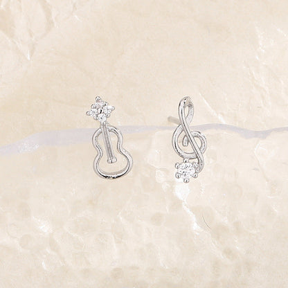 Women's Musical Note Violin Hollow Ear Unique And Exquisite Earrings