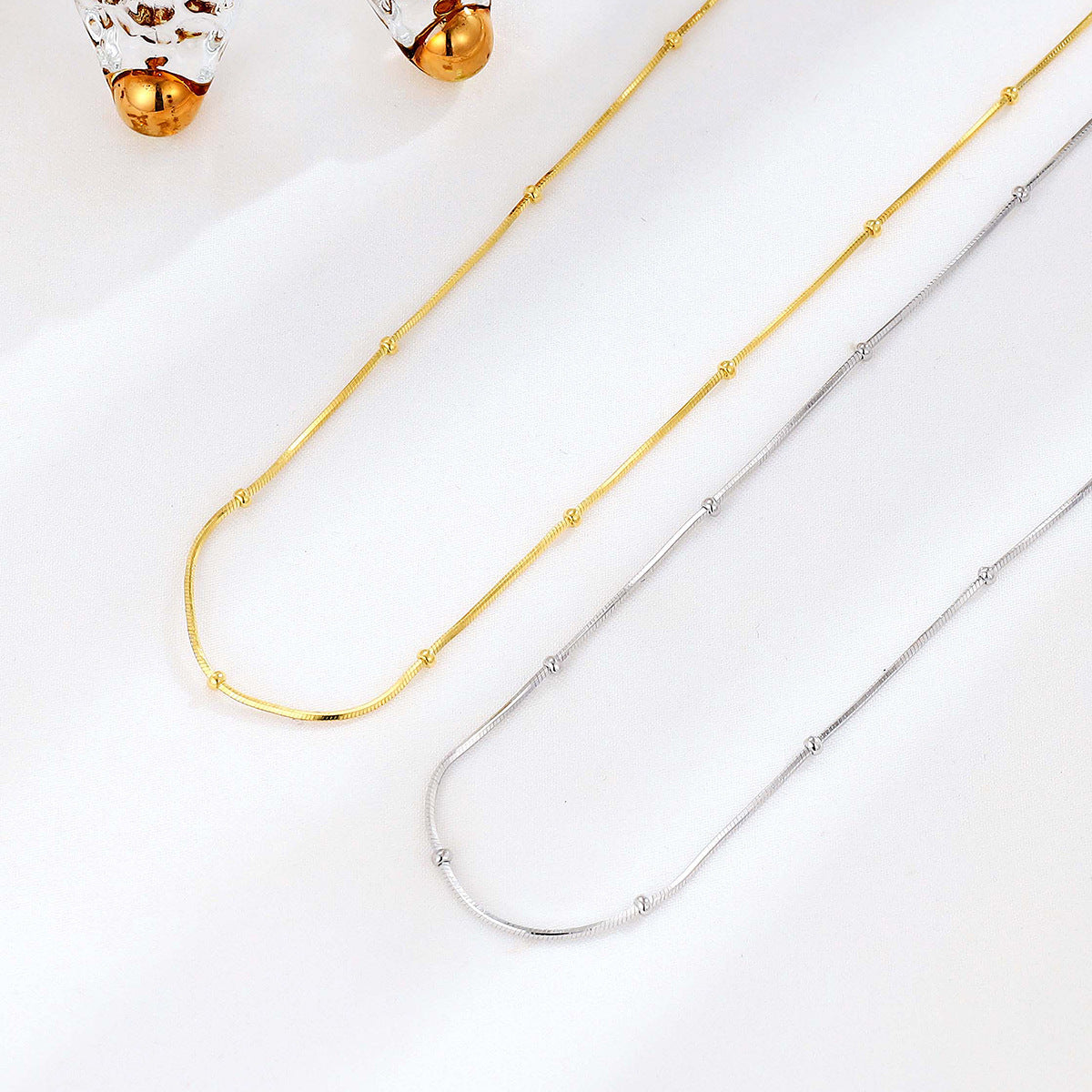 Beads Snake Bone Temperamental Minority High Sense Necklaces