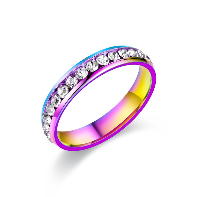 Starry River Titanium Steel Female Pair Rings