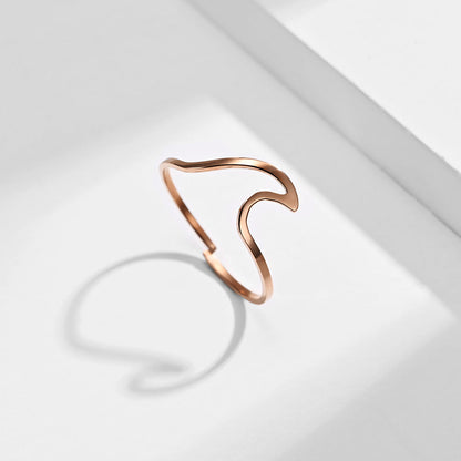 Women's Adjustable Elegant Titanium Steel Rose Gold Rings