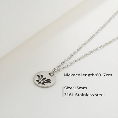 Men's Hip Hop Stainless Steel And Pendant Simple Necklaces