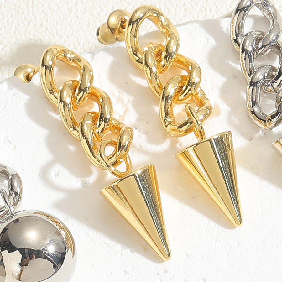 Copper Plated Real Gold Bowknot Ball Earrings