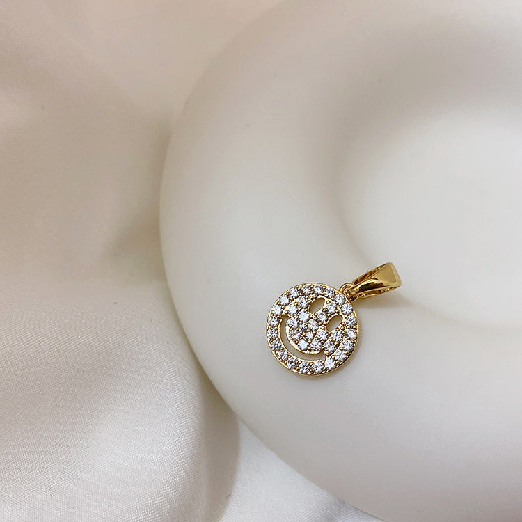 Transparent Bear Metal Smiley Pendant Female Necklaces