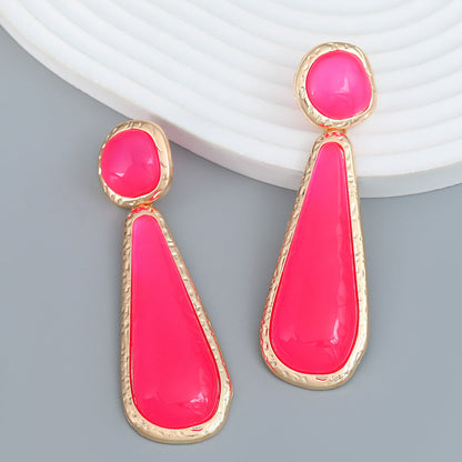 Women's Summer Alloy Drop-shaped Resin Geometric Party Earrings