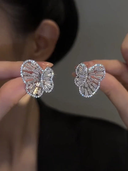 Women's Diamond Front And Rear Butterfly For Rings