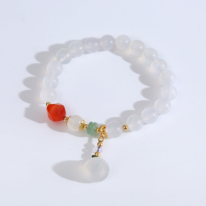 Retro Simple Geometric Agate Ethnic Lotus Bracelets
