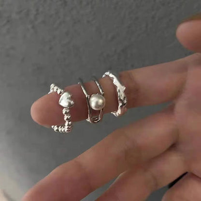 Women's Pearl For Niche Temperament Versatile Design Rings