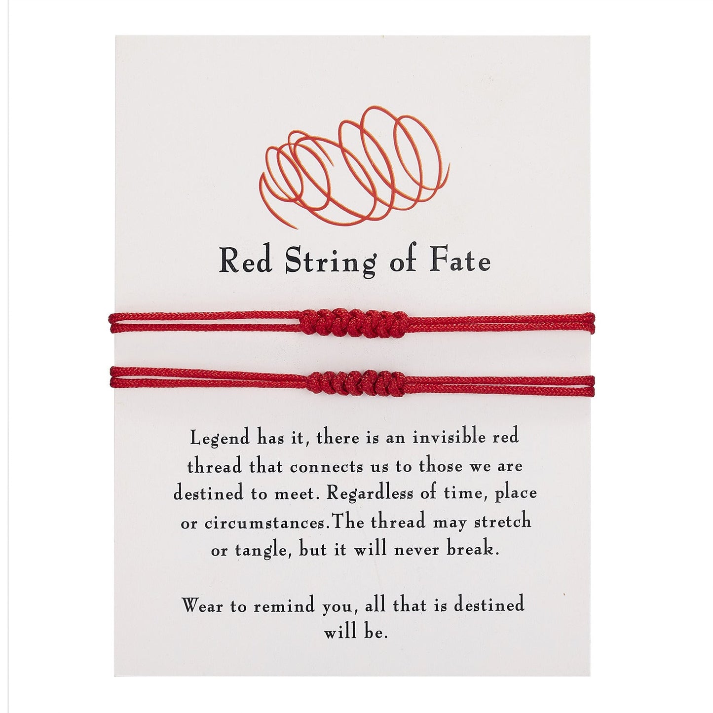 Knots Red Rope Woven Length Adjustable Bracelets