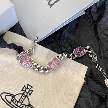 Three-color Summer Square Sugar Saturn Pattern Bracelets