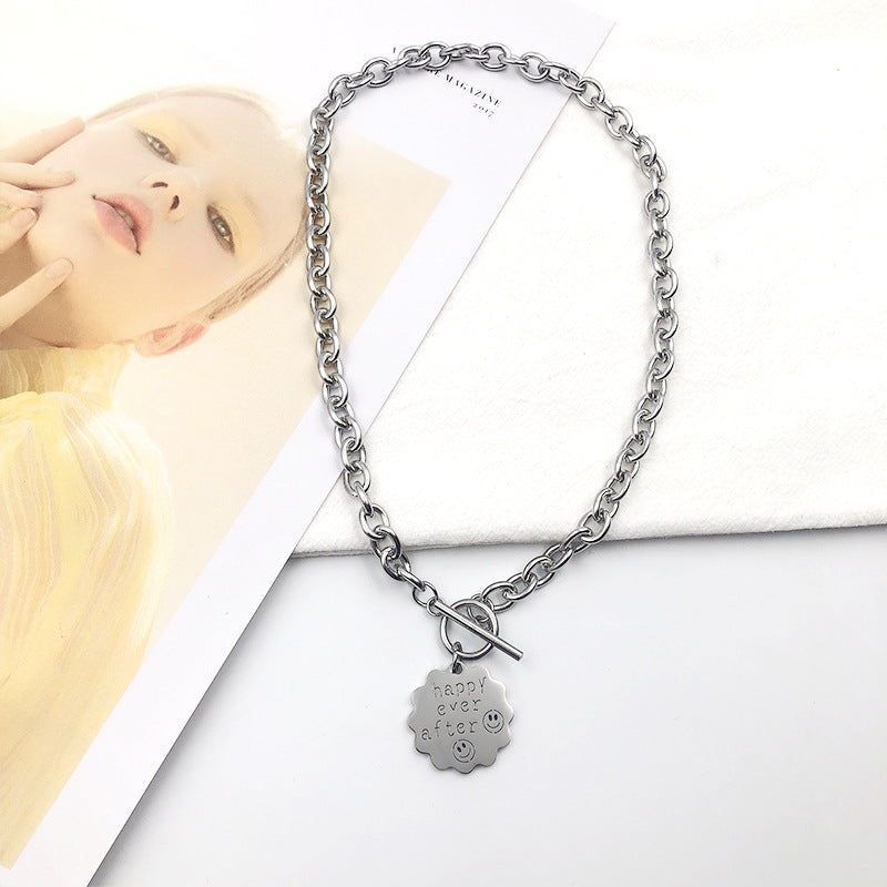 Accessories Exaggerated Metal Heart Pendant Female Fashion Necklaces
