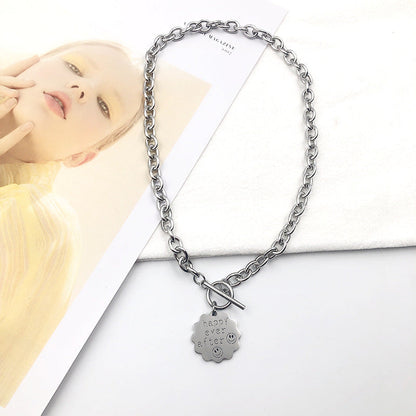 Accessories Exaggerated Metal Heart Pendant Female Fashion Necklaces