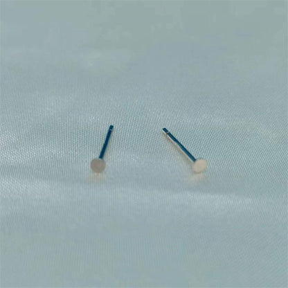 Women's & Men's & Korean Style Sterling Sier Round Earrings