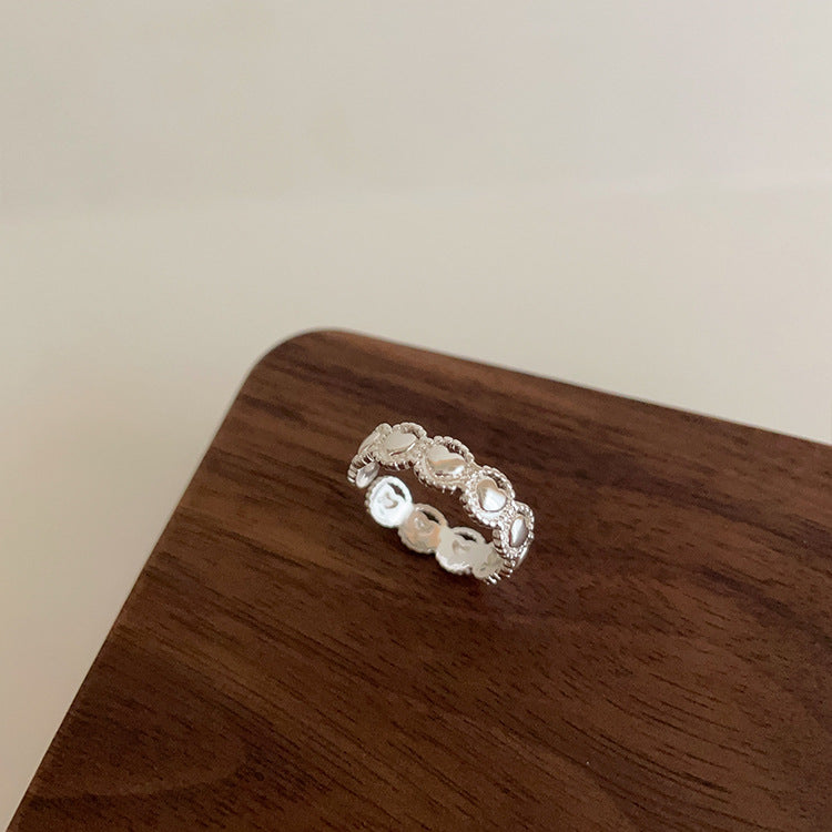 Heart Female French Retro Minority Design Sense Rings