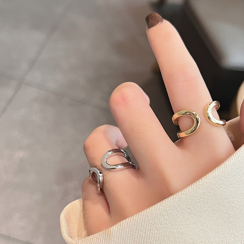 Female Retro Affordable Luxury Style Index Rings