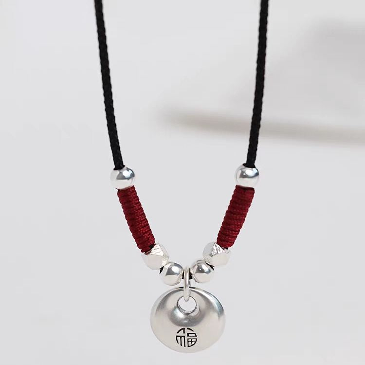 Fat Safety Lock Female Sterling Clavicle Necklaces