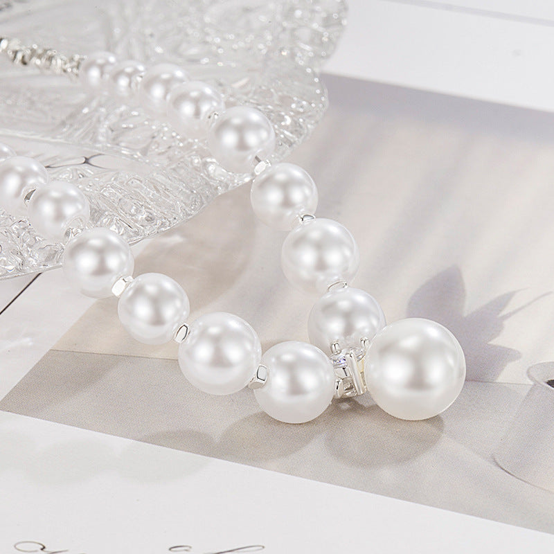 Women's Small Pieces Of Sier Pearl Light Luxury Necklaces