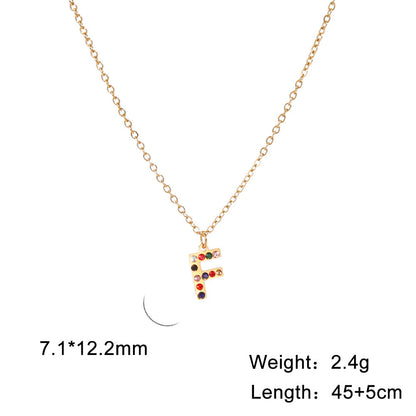 Titanium Steel Light Luxury And Simplicity Colorful Necklaces