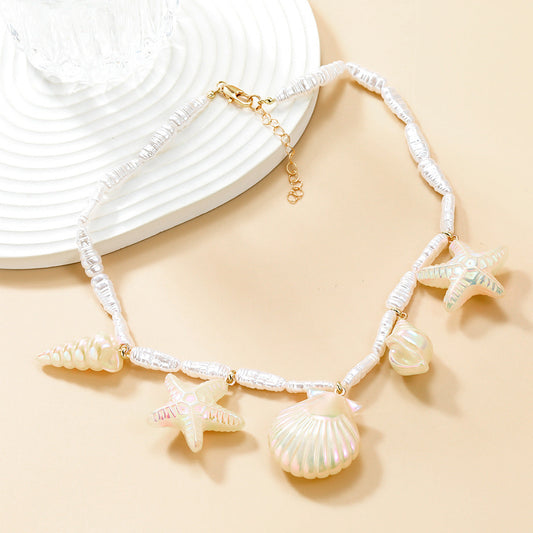 Vacation Style Female Fashion Starfish Shell Necklaces