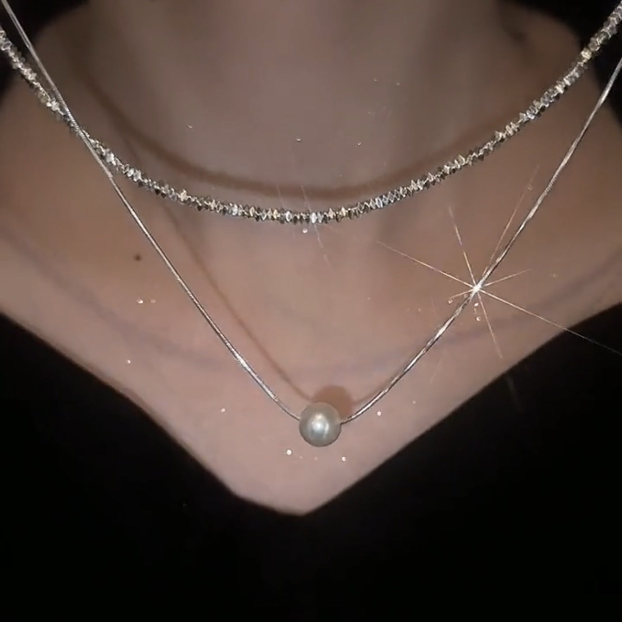 Broken Sier Design Simple Snake Bones Necklaces