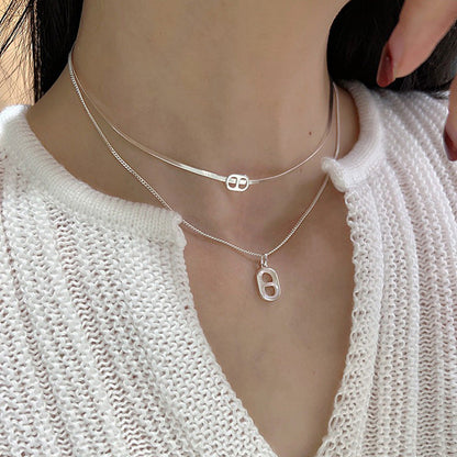 Female Minority Fashion Personality Thin Double Layer Necklaces