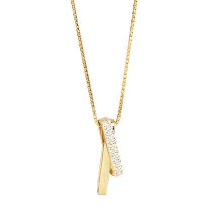 Women's Sterling Sier Geometric Buckle Simple Clavicle Chain Necklaces