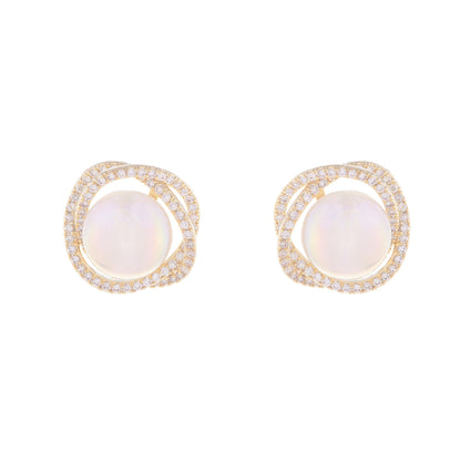 Design Zircon Mermaid Pearl Light Luxury Earrings