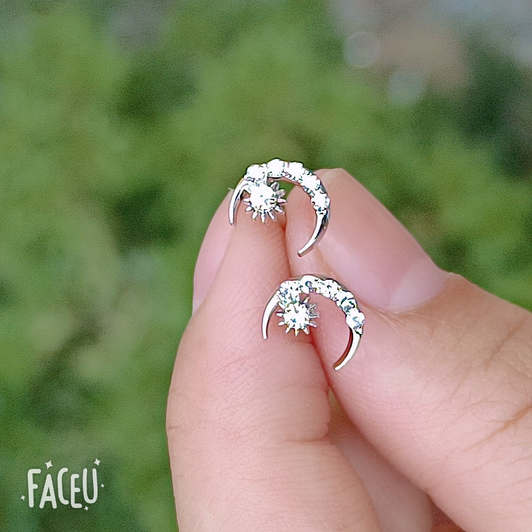 Women's Summer Ear Plastic Auricular Needle Mini Earrings