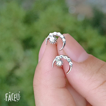 Women's Summer Ear Plastic Auricular Needle Mini Earrings