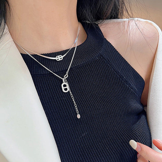 Female Minority Fashion Personality Thin Double Layer Necklaces