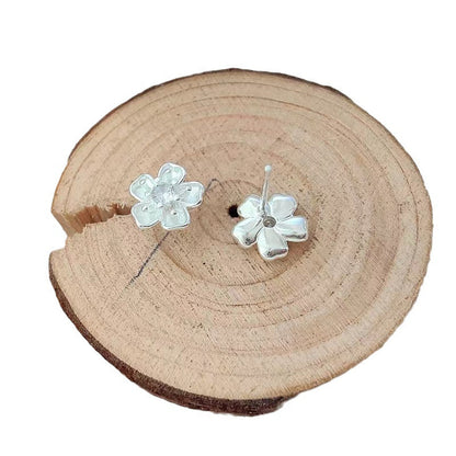 Cherry Blossoms Diamond Fresh Sweet Ear Simple Temperamental Cold Earrings