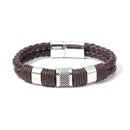 Men's Woven Leather Ornament Retro Personality All Bracelets