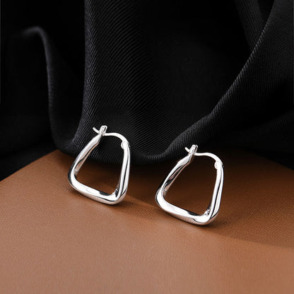 Women's Korean Style Sier Needle Geometric Retro Elegance Earrings