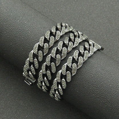 Men's Hip Hop Full Diamond Cuban Link Chain Necklaces