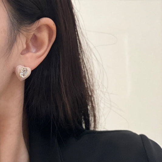 Women's Glazed Diamond For Design Light Luxury Earrings