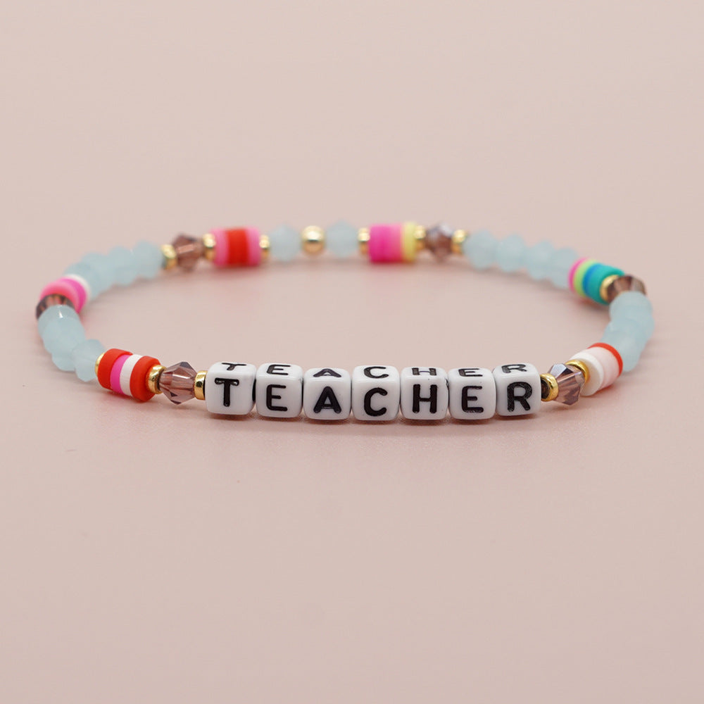 Beads Colorful Polymer Clay Crystal Handmade Bracelets