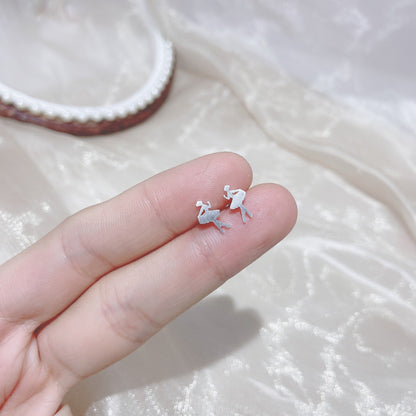 Sier Female Simple And Compact Delicate Earrings