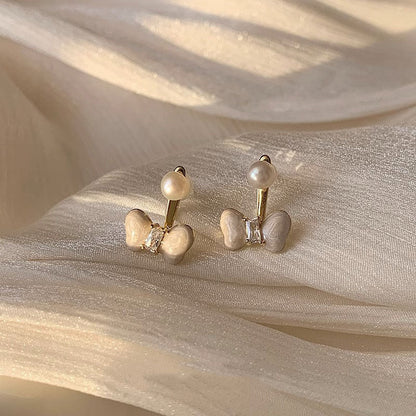 Hook Bow Female Summer Niche Design Earrings