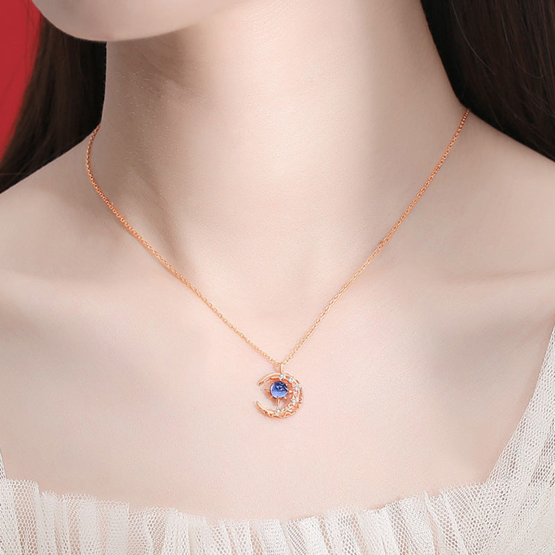 Women's Starry Sky Star Moon Niche Design Necklaces