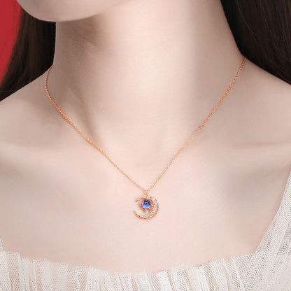 Women's Starry Sky Star Moon Niche Design Necklaces