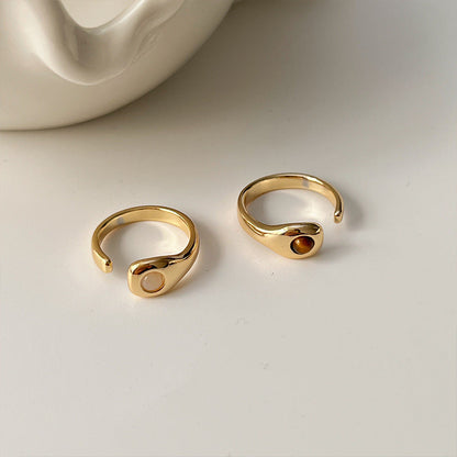 Women's Opal Shell Open For Retro Personality Rings