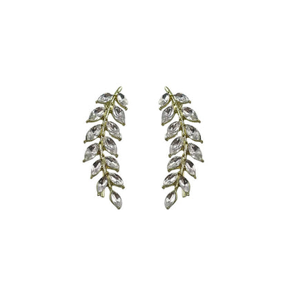 Light Luxury Zircon Wheat One-piece Multiple Earrings