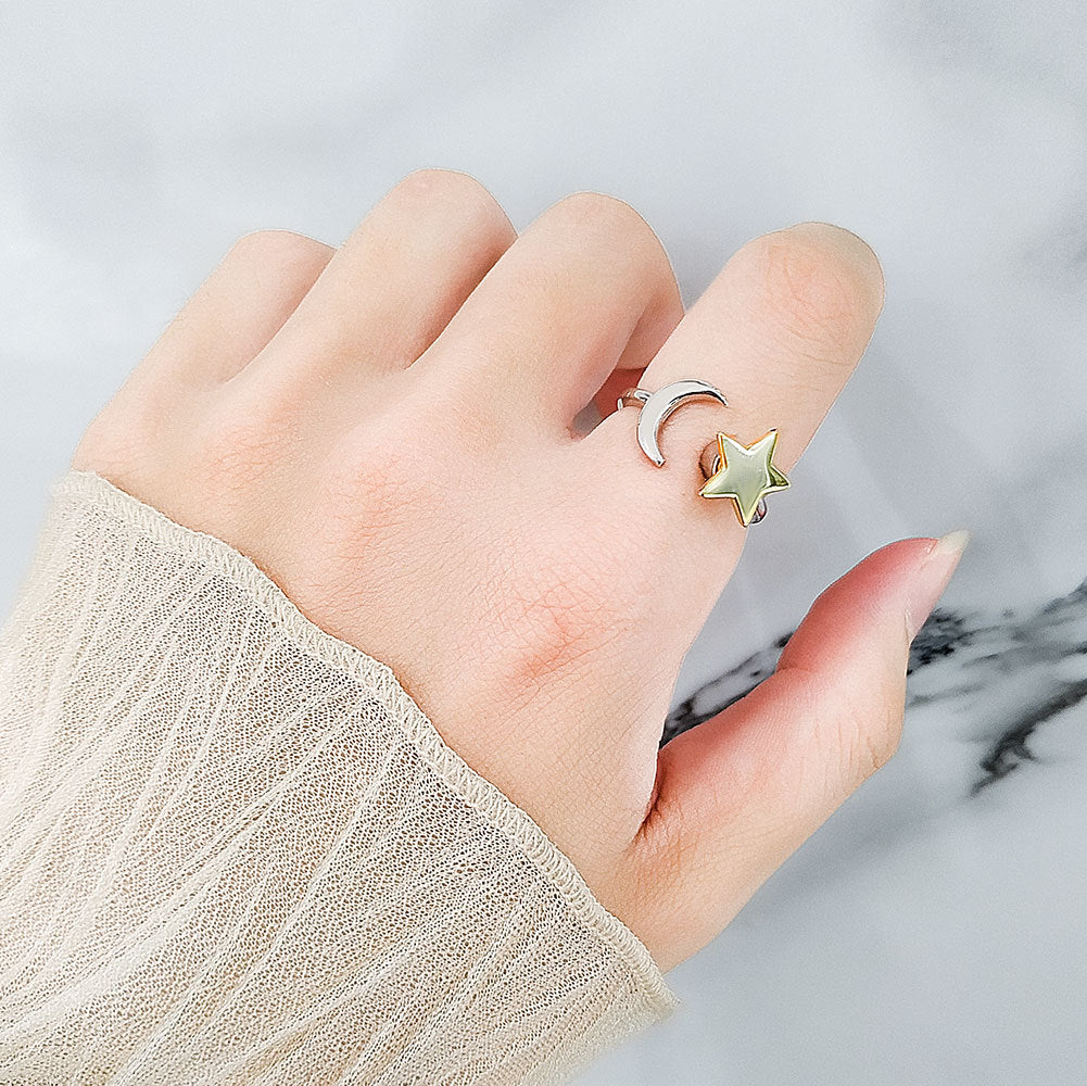 Spinning Female Adjustable Anxiety Relieving Cold Wind Rings